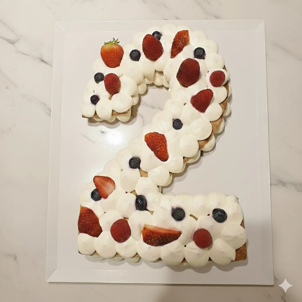 Tarta de Galleta con Forma de Número